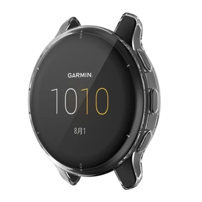 For Garmin Venu2 Plus Full Coverage 43mm TPU Smart Watch Frame Anti-scratch Protective Case - Transparent