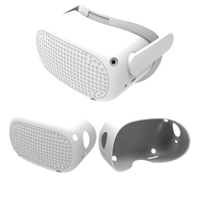 Til Oculus Quest2 VR-briller Silikonebeskyttelseshætteskål Stødfast VR-gaminghovedtelefonetui - Hvid