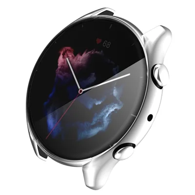 For Huami Amazfit GTR 3/GTR 3 Pro Soft TPU Anti-scratch Watch Case Full Coverage Protective Cover - Silver