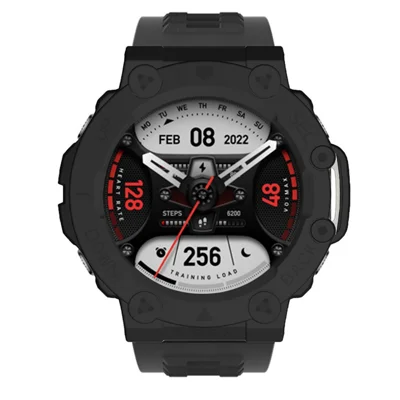 For Huami Amazfit T-Rex 2 Anti-scratch Smart Watch Case Hollow Hard PC Protective Cover - Black