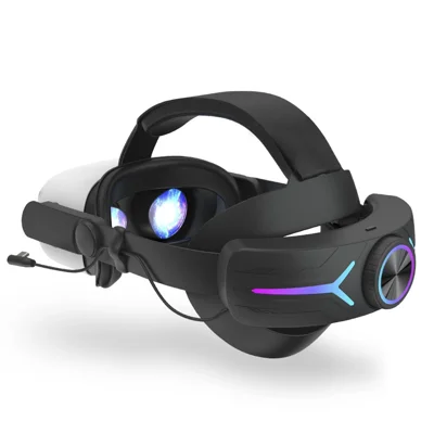 JY-HC2 für Oculus Quest 2 VR-Brille Stirnband Verstellbarer Kopfriemen mit 8000mAh Batterie - Schwarz