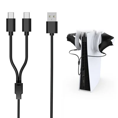 DOBE TP5-2519 2 in 1 Typ-C-Ladekabel für PS VR2 Controller Gaming Ladekabel