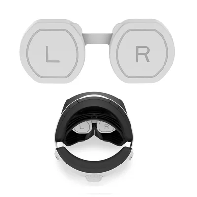 Cubierta Protectora de Lente para PlayStation VR2, Tapa de Lente Protectora de Silicona a Prueba de Polvo y Antiarañazos - Gris