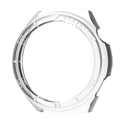 For Huawei Watch 4 Anti-collision Watch Case PC Hollow Protective Frame with Scale - Transparent