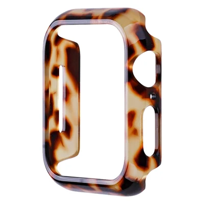 For Apple Watch Series SE3 / SE2 / SE1 /  6 / 5 / 4 40mm Patterned Resin Watch Case Anti-Drop Sports Watch Case Cover - Tortoiseshell Color