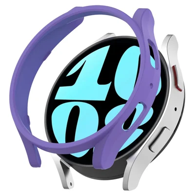 For Samsung Galaxy Watch6 44mm Protective Case Hollowed-out Hard PC Anti-Scratch Cover - Purple