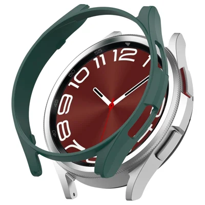For Samsung Galaxy Watch6 Classic 43mm Scratch Proof Protective Case Hollowed-out Hard PC Cover - Green