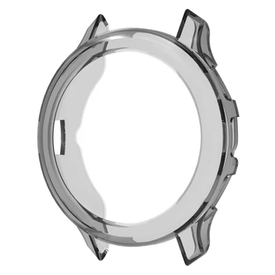 For Garmin Venu 3 Watch Case Hollow TPU Frame Half Protective Cover - Transparent Black