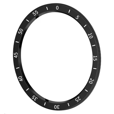 Pour Samsung Galaxy Watch6 Classic 47mm PC Watch Bezel Ring Dial Plate Replacement Ring - Noir