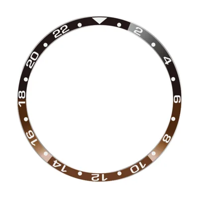 Pour Samsung Galaxy Watch6 Classic 47mm / Watch 5 Pro 45mm Bezel Ring Dual Color Aluminium Alloy Watch Cover - Noir / Marron
