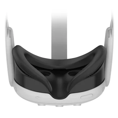 WOLMTT для Meta Quest 3 VR Силиконовая маска для глаз Защитная накладка от пота - Черный