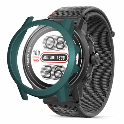 For Coros Apex 2 Watch Frame Hard PC Shockproof Protective Cover - Midnight Green