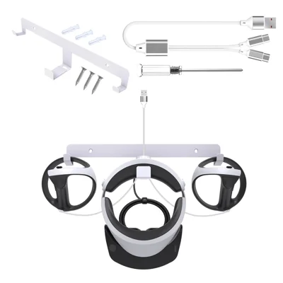 JYS JYS-P5170 для PS VR2 Настенный железный стеллаж для хранения с зарядным кабелем