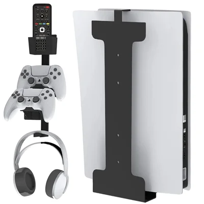 Universal Metal Wall Mount Holder for PS5 Game Console, Controller, Headset Storage Display Stand