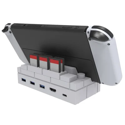 HS-SW450 til Nintendo Switch-spil NGC-controlleromformerstation med USB, HD-video, Type-C - Hvid