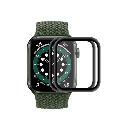 2 pièces / pack HAT PRINCE 3D Full Size PET Courbé HD Protecteur d'écran thermocourbé pour Apple Watch Series SE3 / SE2 / SE1 / 6 / 5 / 4 40 mm - Noir