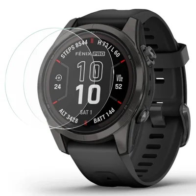2 stuks voor Garmin Fenix 7S Pro horloge schermbeschermer gehard glasfolie 2.5D gebogen rand