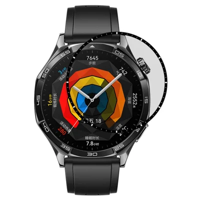 RURIHAI لساعة Huawei Watch GT 5 مقاس 46 مم واقي الشاشة فيلم لاصق كامل ثلاثي الأبعاد من مادة PMMA