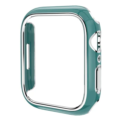 Bulk Purchasing For Apple Watch SE3 / SE2 / SE1 /  6 / 5 / 4 44mm Watch Case Quick Release Electroplating PC Watch Cover - Green / Silver