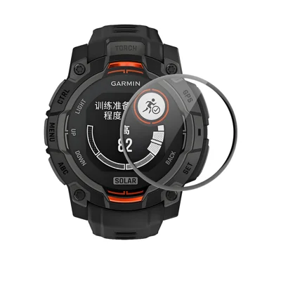 För Garmin Instinct 3 45 mm Skärmskydd ENKAY HAT PRINCE 3D Bogad PC + PMMA Ultra Klar Film - Transparent