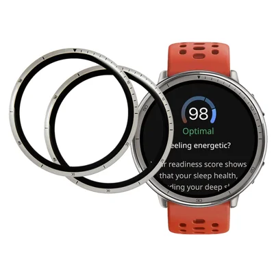 2Pcs / Pack For Huami Amazfit Active 2 Screen Protector Smart Watch HD Clear PMMA Film (Black Edge)