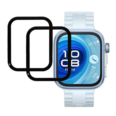 2Pcs / Pack For Huawei Watch Fit 4 Screen Protector Smart Watch HD Clear PMMA Film (Black Edge)
