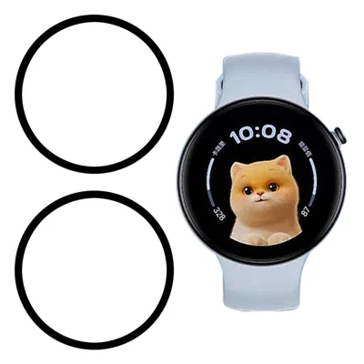 2Pcs  /  Pack For Honor Watch Fit Vitality Edition Screen Protector Smart Watch HD Clear PMMA Film (Black Edge)