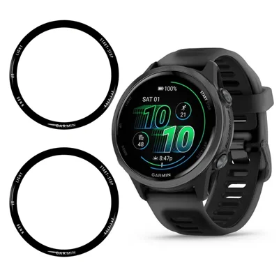 2 st / förpackning till Garmin Forerunner 570 42 mm skärmskydd Smartklocka HD Klar PMMA Film (Svart kant)