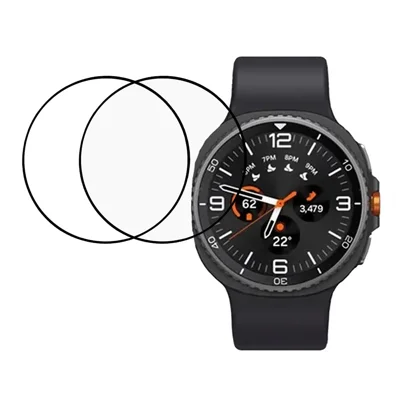 2Pcs / Pack For Samsung Galaxy Watch8 Classic 46mm Screen Protector Smart Watch HD Clear PMMA Film (Black Edge)