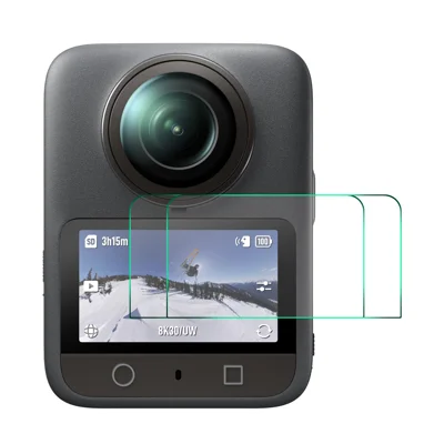 ENKAY HAT PRINCE For DJI Osmo 360 2Pcs Screen Protector   9H High Aluminum-Silicon Glass Film - Transparent