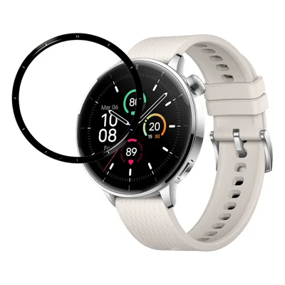 For OnePlus Watch 3 43mm Full Screen Protector Black Edge Soft PMMA Smartwatch Screen Film