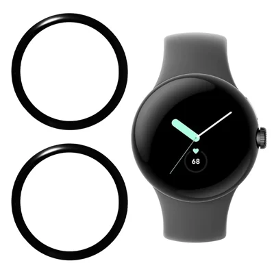 2Pcs / Pack For Google Pixel Watch 4 41mm Screen Protector Smart Watch HD Clear PMMA Film (Black Edge)