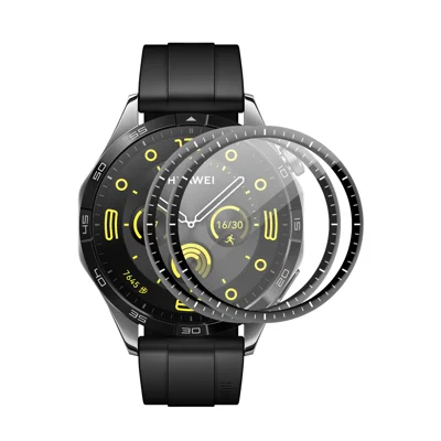 ENKAY HAT PRINCE For Huawei Watch GT 6 46mm 2Pcs Screen Protector   3D Curved PC + PMMA Ultra Clear Film - Black