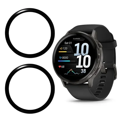 2Pcs / Pack For Garmin Venu 4 45mm Screen Protector Smart Watch HD Clear PMMA Film (Black Edge)