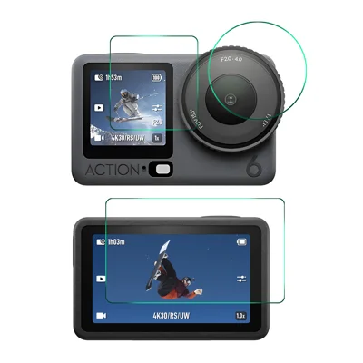 Für DJI Osmo Action 6 Displayschutzfolie ENKAY HAT PRINCE 9H Hochfester Aluminium-Silizium-Glasfilm - Transparent