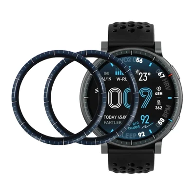 2Pcs / Pack For Huami Amazfit Active Max Screen Protector Smart Watch HD Clear PMMA Film - Black