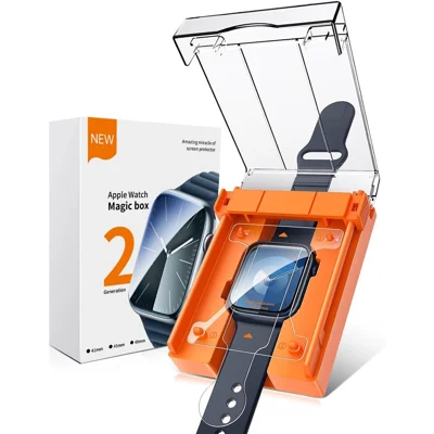 2 Unidades Protector de Pantalla para Apple Watch Series 11 46 mm / 10 46 mm, Película Compuesta de PMMA con Herramienta Auxiliar - Transparente