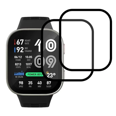 2 Stück / Packung Für Huami Amazfit Bip Max Displayschutz Smartwatch HD Klar PMMA Folie - Schwarz