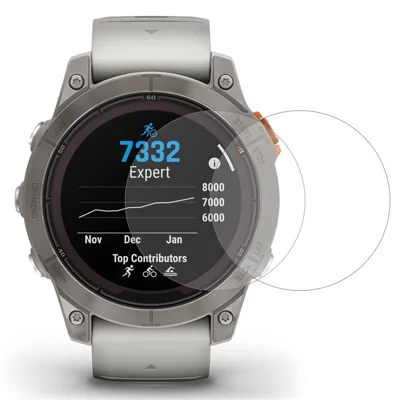 قطعتان لواقي شاشة لساعة Garmin Fenix 7 Pro شفافان من فيلم TPU - شفاف