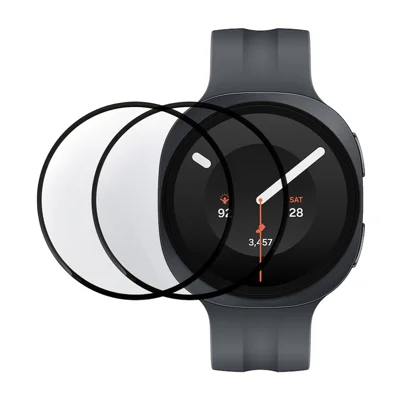 2Pcs  /  Pack For Samsung Galaxy Watch9 40mm Screen Protector Smart Watch HD Clear PMMA Film - Black