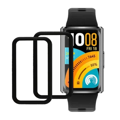 2Pcs  /  Pack For Honor Band 11 Pro Screen Protector Smart Watch HD Clear PMMA Film - Black