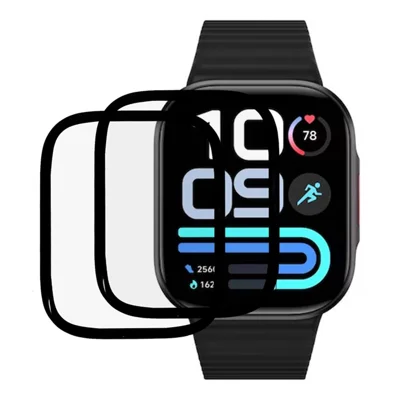 2 шт./упаковка, защитная пленка для экрана Xiaomi Redmi Watch 6 Lite, защитное стекло для умных часов, HD прозрачная пленка из ПММА — черный цвет