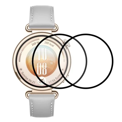 2Pcs / Pack For Huawei Watch GT 7 41mm Screen Protector Smart Watch HD Clear PMMA Film - Black