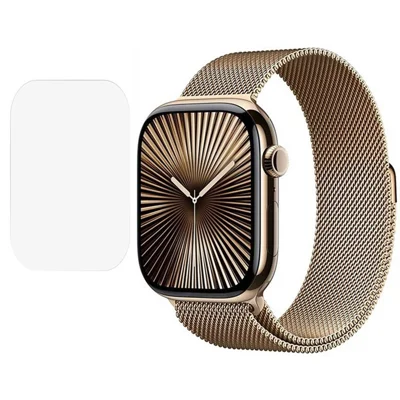 Protector de pantalla hidrogel para Apple Watch Series 12 46 mm, protector de pantalla completa de TPU hidrogel blando - transparente