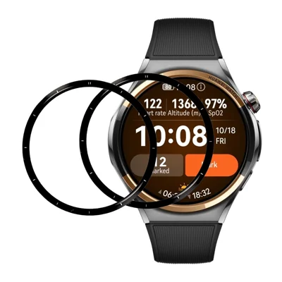 2Pcs / Pack For Huawei Watch 6 46mm / Watch 6 Pro 46mm Screen Protector Smart Watch HD Clear PMMA Film - Black