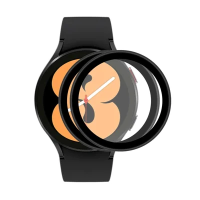 2Pcs ENKAY HAT PRINCE 3D Curved Soft PC Edge + PMMA Full Coverage HD Clear Tempered Glass Film für Samsung Galaxy Watch4 44mm