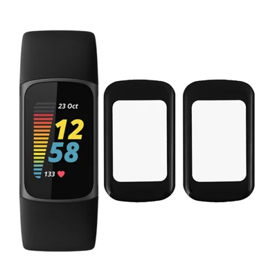 2 Stück/Packung Anti-Verschleiß PMMA Full Screen Schutzfolien für Fitbit Charge 5