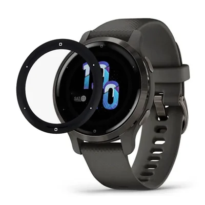 Protector de Pantalla para Garmin Venu 2S Borde Negro Película Suave PMMA para Smartwatch