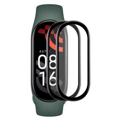 ENKAY 2 Stück / Satz Displayschutzfolie für Xiaomi Mi Band 7 3D Gebogene Weiche PC-Kante + Ultraklare PMMA Vollbildfolie