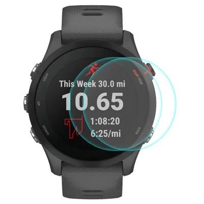 ENKAY HAT PRINCE 2Pcs / Set Watch Screen Film for Garmin Forerunner 255, 0.2mm HD Clear Full Glue High Aluminum-silicon Glass Protector